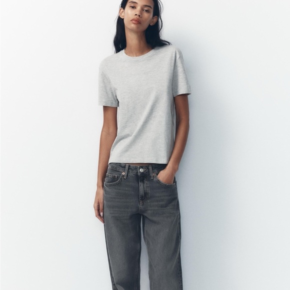 ZARA High Rise Wide Leg Jeans – Size 8 (USA) / 40 (EUR) – Gray Washed Denim - Picture 1 of 7